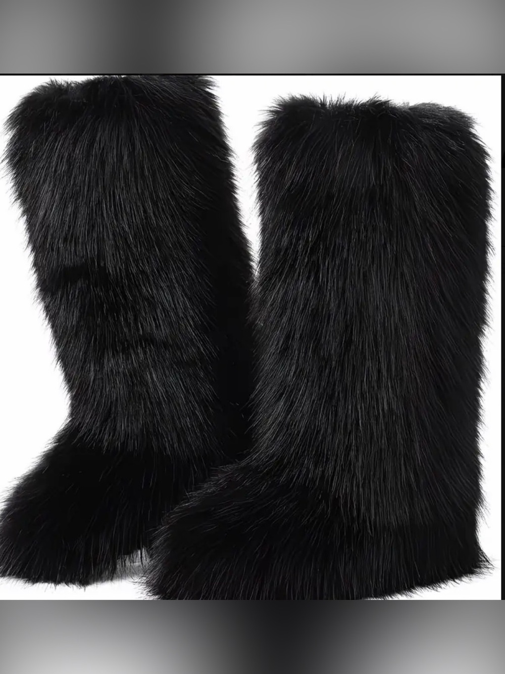 Black Faux Fur Women's Cape Coat - Luxe Plush Outerwear